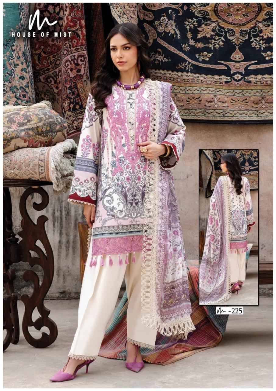 Ghazal Vol 23 By House of mist Pakistani Stylish Beautiful Colourful Printed & Embroidered Party Wear & Occasional Wear Pure cotton Dresses At Wholesale Price